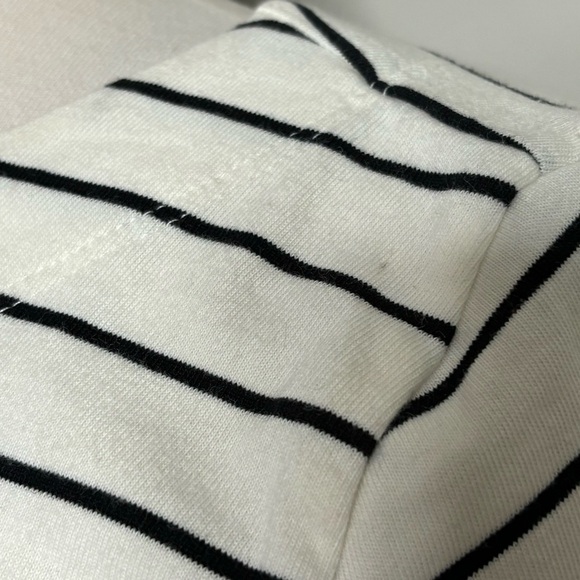 J. Crew Velvet Tie-front Top in White with Black Stripes - Picture 16 of 16